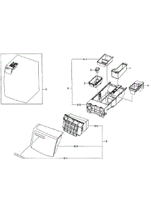 Drawer Assy parts for Samsung Washer WF501ANW/XAA-03 from AppliancePartsPros.com