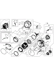 Drum Assy parts for Samsung Washer WF501ANW/XAA-03 from AppliancePartsPros.com