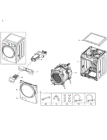 Main Asy parts for Samsung Washer WF42H5200AP/A2-01 from AppliancePartsPros.com