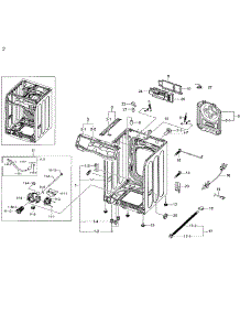 Frame & Cover Parts parts for Samsung Washer WF42H5200AP/A2-01 from AppliancePartsPros.com