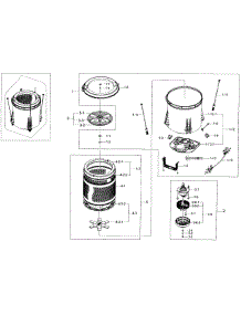 Tub parts for Samsung Washer WA45H7200AW/A2-02 from AppliancePartsPros.com