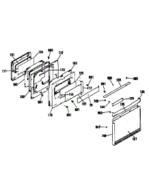 Door Section parts for Kenmore Wall Oven 911.3042992 (9113042992, 911 3042992) from AppliancePartsPros.com