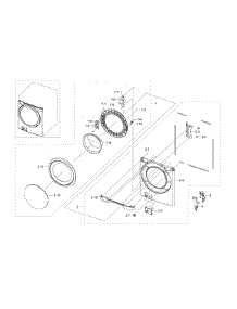 Frame Front & Door parts for Samsung Washer WF520ABP/XAA-00 from AppliancePartsPros.com