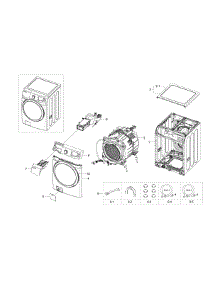 Main Asy parts for Samsung Washer WF520ABP/XAA-00 from AppliancePartsPros.com