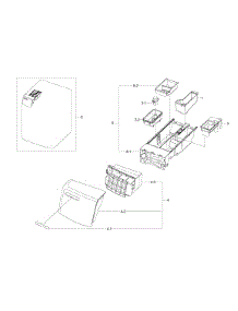 Drawer parts for Samsung Washer WF520ABP/XAA-00 from AppliancePartsPros.com