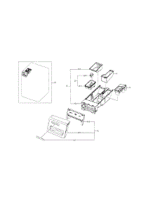 Drawer parts for Samsung Washer WF330ANW/XAA-06 from AppliancePartsPros.com
