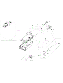 Housing Drawer parts for Samsung Washer WF56H9100AW/A2-00 from AppliancePartsPros.com