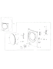 Frame Front & Door parts for Samsung Washer WF56H9100AW/A2-00 from AppliancePartsPros.com