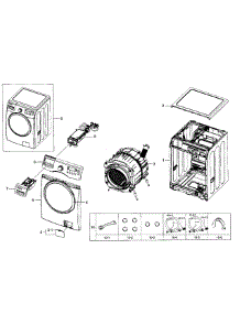 Main Section parts for Samsung Washer WF350ANR/XAA-03 from AppliancePartsPros.com