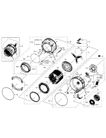 Tub-Drum parts for Samsung Washer WF350ANR/XAA-03 from AppliancePartsPros.com