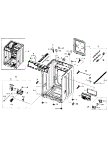 Frame parts for Samsung Washer WF350ANR/XAA-03 from AppliancePartsPros.com