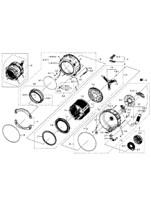 Tub-Drum parts for Samsung Washer WF350ANW/XAA-02 from AppliancePartsPros.com