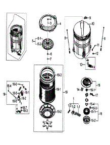 Tub Assy parts for Samsung Washer WA5471ABP/XAA-00 from AppliancePartsPros.com