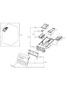 Drawer parts for Samsung Washer WF350ANW/XAA-05 from AppliancePartsPros.com