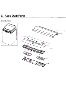Dual Module-Lid parts for Samsung Washer WV60M9900AV/A5-00 from AppliancePartsPros.com