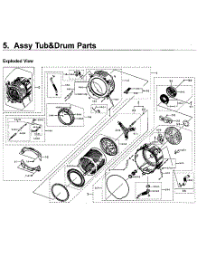 Tub / Drum parts for Samsung Washer WV60M9900AV/A5-00 from AppliancePartsPros.com