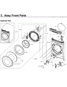 Front Assy parts for Samsung Washer WV60M9900AV/A5-00 from AppliancePartsPros.com