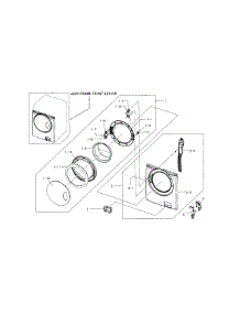 Frame Front & Door parts for Samsung Washer WF218ANB/XAA-01 from AppliancePartsPros.com