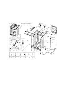 Frame & Cover Parts parts for Samsung Washer WF218ANB/XAA-01 from AppliancePartsPros.com
