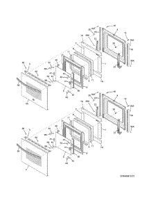 Doors parts for Kenmore Wall Oven 790.49419314 (79049419314, 790 49419314) from AppliancePartsPros.com