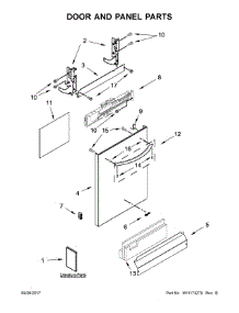 Door And Panel Parts parts for Whirlpool Dishwasher WDT730PAHV0 from AppliancePartsPros.com