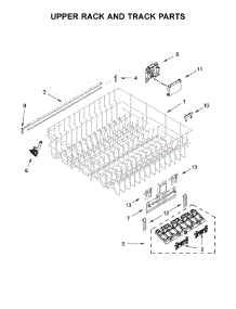Upper Rack And Track Parts parts for Whirlpool Dishwasher WDT730PAHV0 from AppliancePartsPros.com
