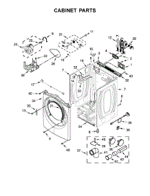 Cabinet Parts parts for Whirlpool Dryer YWED85HEFW1 from AppliancePartsPros.com