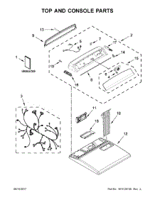 Top And Console Parts parts for Whirlpool Dryer 7MWGD7000EW2 from AppliancePartsPros.com