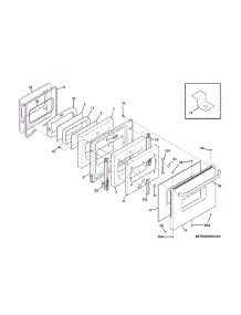 Door parts for Kenmore Wall Oven 790.45123510 (79045123510, 790 45123510) from AppliancePartsPros.com