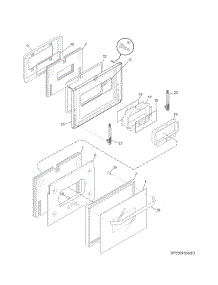 Door parts for Kenmore Wall Oven 790.45129510 (79045129510, 790 45129510) from AppliancePartsPros.com