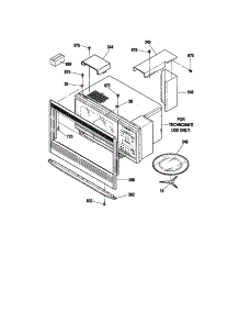 Microwave Enclosures parts for Kenmore Wall Oven 911.41489995 (91141489995, 911 41489995) from AppliancePartsPros.com
