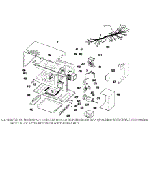 Microwave Body parts for Kenmore Wall Oven 911.41489995 (91141489995, 911 41489995) from AppliancePartsPros.com
