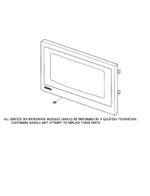 Microwave Door parts for Kenmore Wall Oven 911.47813201 (91147813201, 911 47813201) from AppliancePartsPros.com