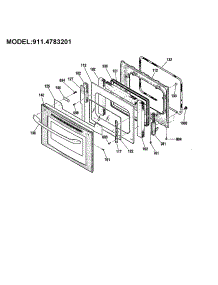 Door - 911.4783201 parts for Kenmore Wall Oven 911.47814201 (91147814201, 911 47814201) from AppliancePartsPros.com