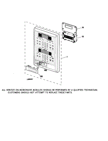 Microwave Control Panel parts for Kenmore Wall Oven 911.47812201 (91147812201, 911 47812201) from AppliancePartsPros.com