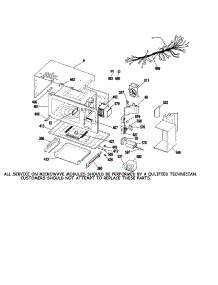 Microwave Body parts for Kenmore Wall Oven 911.47812201 (91147812201, 911 47812201) from AppliancePartsPros.com