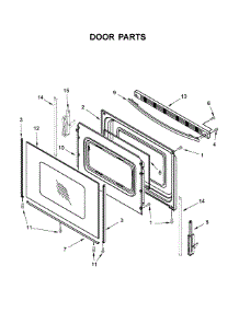 Door Parts parts for Whirlpool Range WFC150M0EB3 from AppliancePartsPros.com