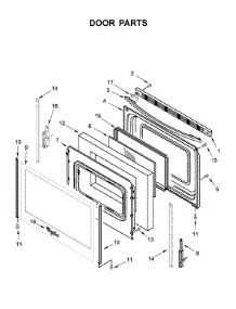 Door Parts parts for Whirlpool Range WFE525S0HZ1 from AppliancePartsPros.com