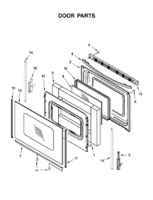 Door Parts parts for Whirlpool Range WFC310S0EW2 from AppliancePartsPros.com