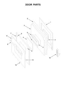 Door Parts parts for Whirlpool Range WFE500M4HS0 from AppliancePartsPros.com