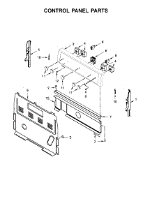 Control Panel Parts parts for Whirlpool Range 4KWFC120MAW1 from AppliancePartsPros.com