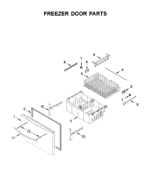 Freezer Door Parts parts for Whirlpool Refrigerator WRX735SDHZ01 from AppliancePartsPros.com
