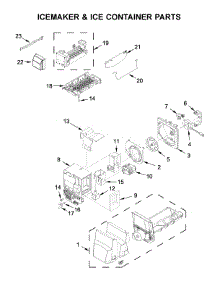 Icemaker & Ice Container Parts parts for Whirlpool Refrigerator WRX735SDHZ01 from AppliancePartsPros.com