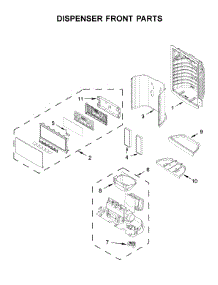 Dispenser Front Parts parts for Whirlpool Refrigerator WRX735SDHZ01 from AppliancePartsPros.com