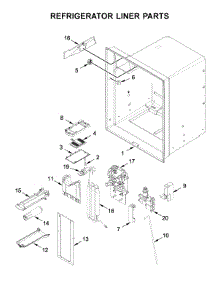 Refrigerator Liner Parts parts for Whirlpool Refrigerator WRX735SDHZ01 from AppliancePartsPros.com