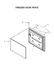 Freezer Door Parts parts for Whirlpool Refrigerator WRF560SFHW00 from AppliancePartsPros.com