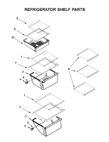 Refrigerator Shelf Parts parts for Whirlpool Refrigerator WRS321SDHB01 from AppliancePartsPros.com