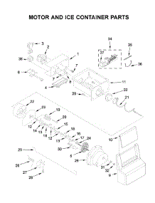 Motor And Ice Container Parts parts for Whirlpool Refrigerator WRS321SDHB01 from AppliancePartsPros.com