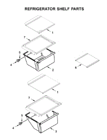 Refrigerator Shelf Parts parts for Whirlpool Refrigerator WRSA15SNHN01 from AppliancePartsPros.com