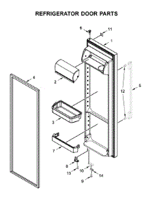 Refrigerator Door Parts parts for Whirlpool Refrigerator WRSA15SNHN01 from AppliancePartsPros.com